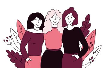 3806604-tres-mulheres-ficar-juntas-um-conceito-de-amizade-desenhado-a-mao-com-flores-vetor