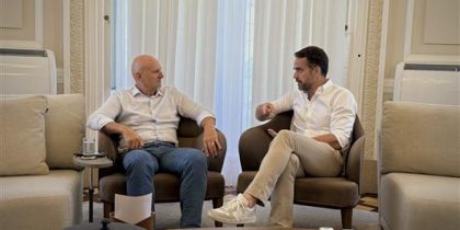 Deputado Bonatto com o governador, Eduardo Leite, no Palácio Piratini. Foto: Divulgação