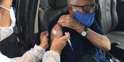 Idosos com mais de 80 anos fora de asilos e casas de repouso já estão sendo vacinados em Alvorada | IMAGEM: Arquivo Pessoal