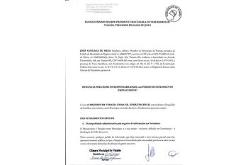 Pedido de impeachment foi apresentado dia 12 de fevereiro
