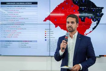 Mapa do distanciamento controlado foi mantido como divulgado na sexta-feira Governo do RS / Reprodução