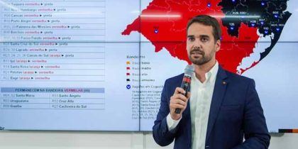 Mapa do distanciamento controlado foi mantido como divulgado na sexta-feira Governo do RS / Reprodução
