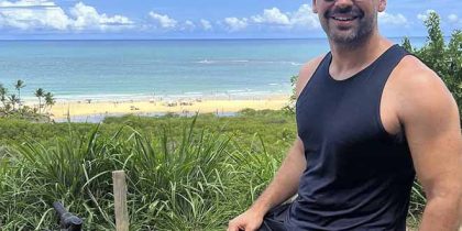 Eduardo Leite em férias, na foto postada em seu Instagram