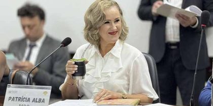 Patrícia Alba hoje na Assembleia, na abertura do ano legislativo